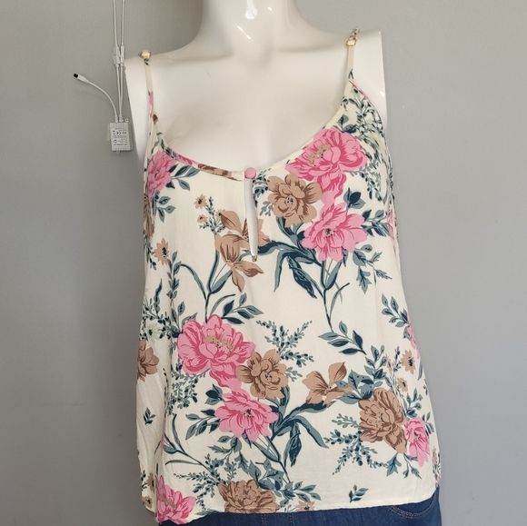 saltwater LUXE Tops - Saltwater Luxe Cropped Floral Tank, VGUC, Size L